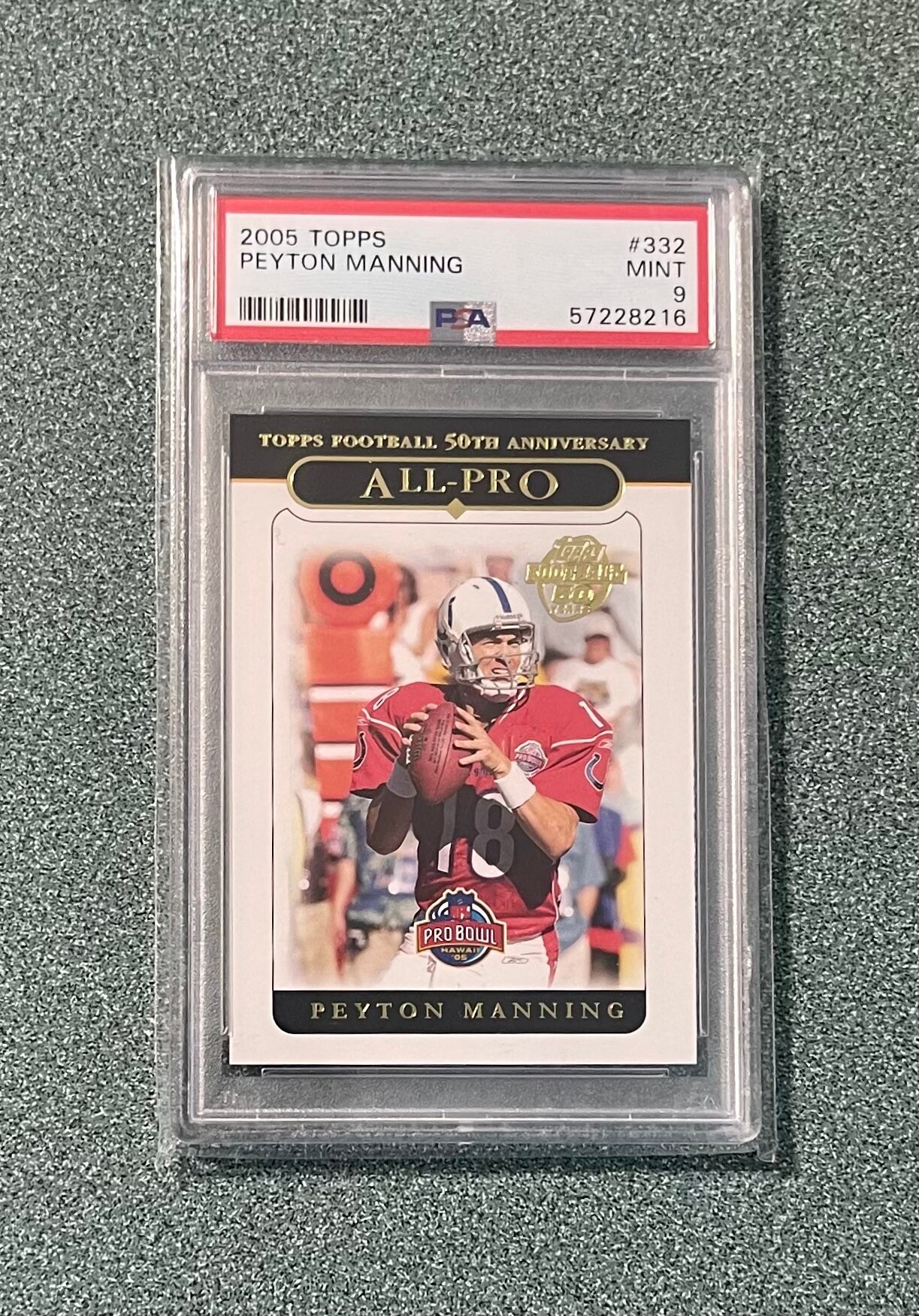 Peyton Manning Football Cards - 10 Card Assortment Bundle Denver Broncos & Colts Trading Cards