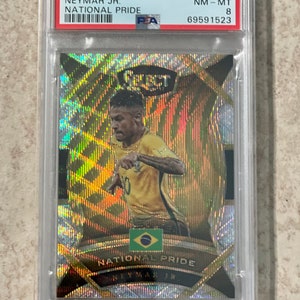 2016-17 Panini Auswahl National Pride Wave Prizm #7 Neymar Jr PSA 8 - Süß!!!