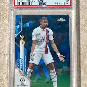2019-20 Topps Chrome Sapphire Kylian Mbappe #26 PSA 10 Gem Mint