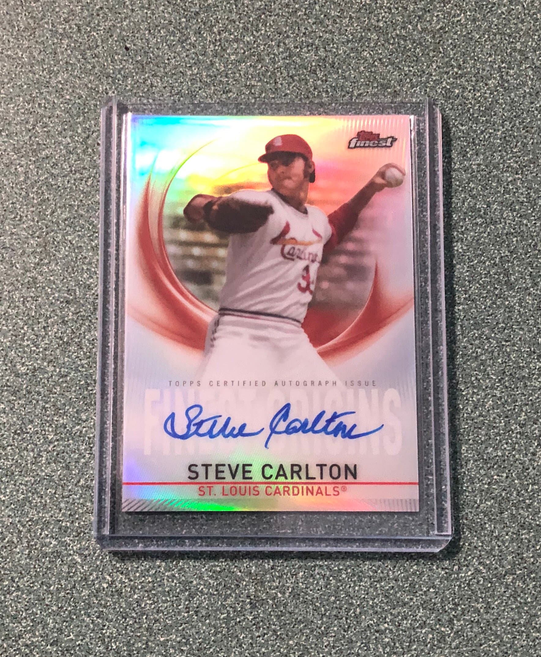Certified Autographed Steve Carlton Card 