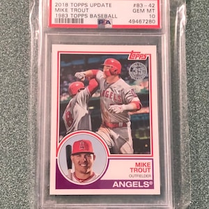 2018 Update 1983 Topps Design Mike Trout #83-42 PSA 10