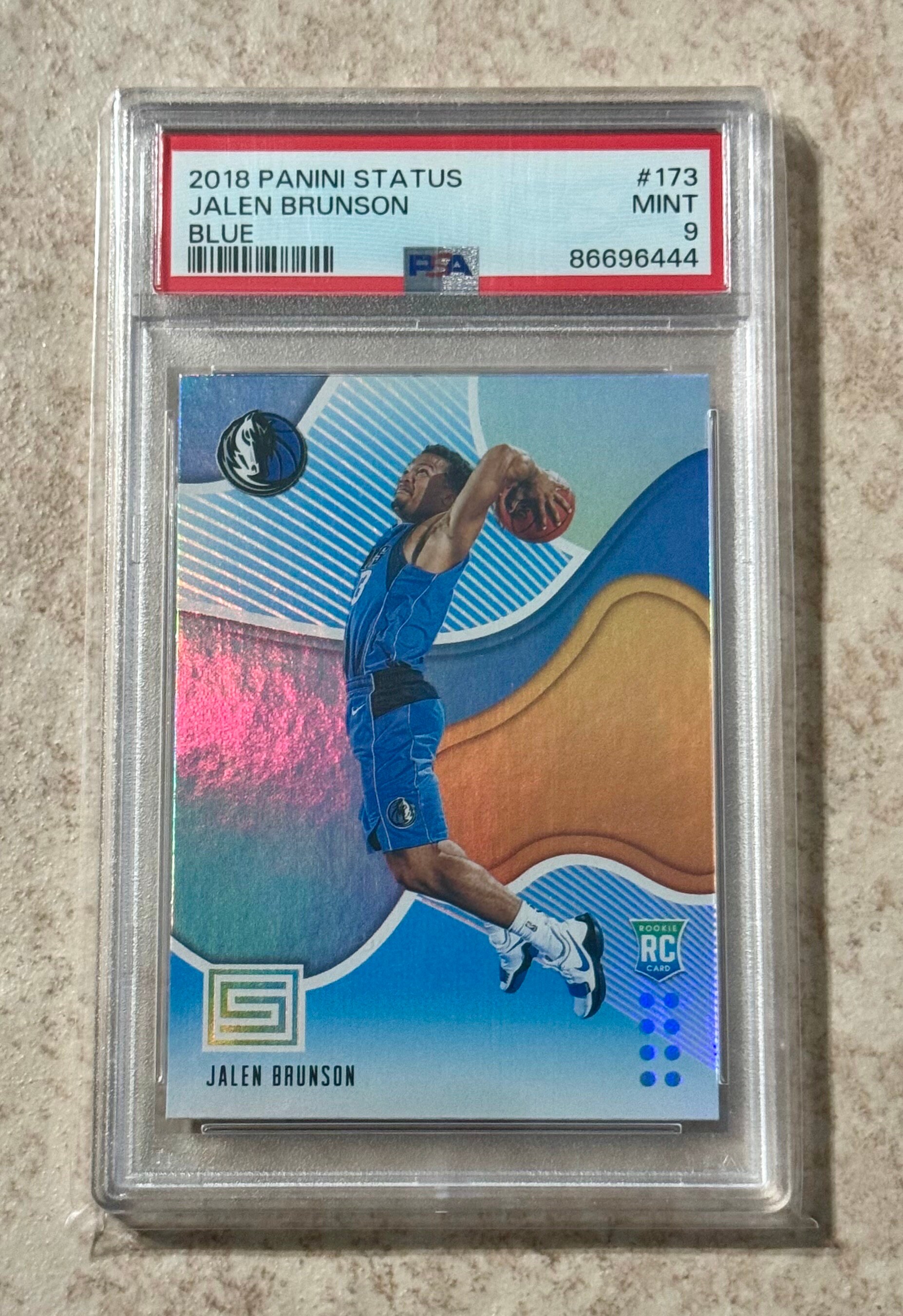 2018 Panini Status Blue Jalen Brunson #123 RC PSA 9 Mint New
