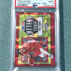 2018 Panini Contenders Lottery Ticket Trae Young Cracked Ice Red PSA 9 Mint Rare