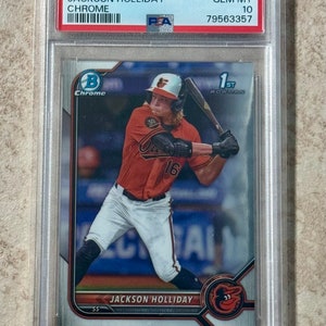 2022 Bowman Chrome First Jackson Holliday #BD168 RC Baltimore Orioles PSA 10 Gem Mint