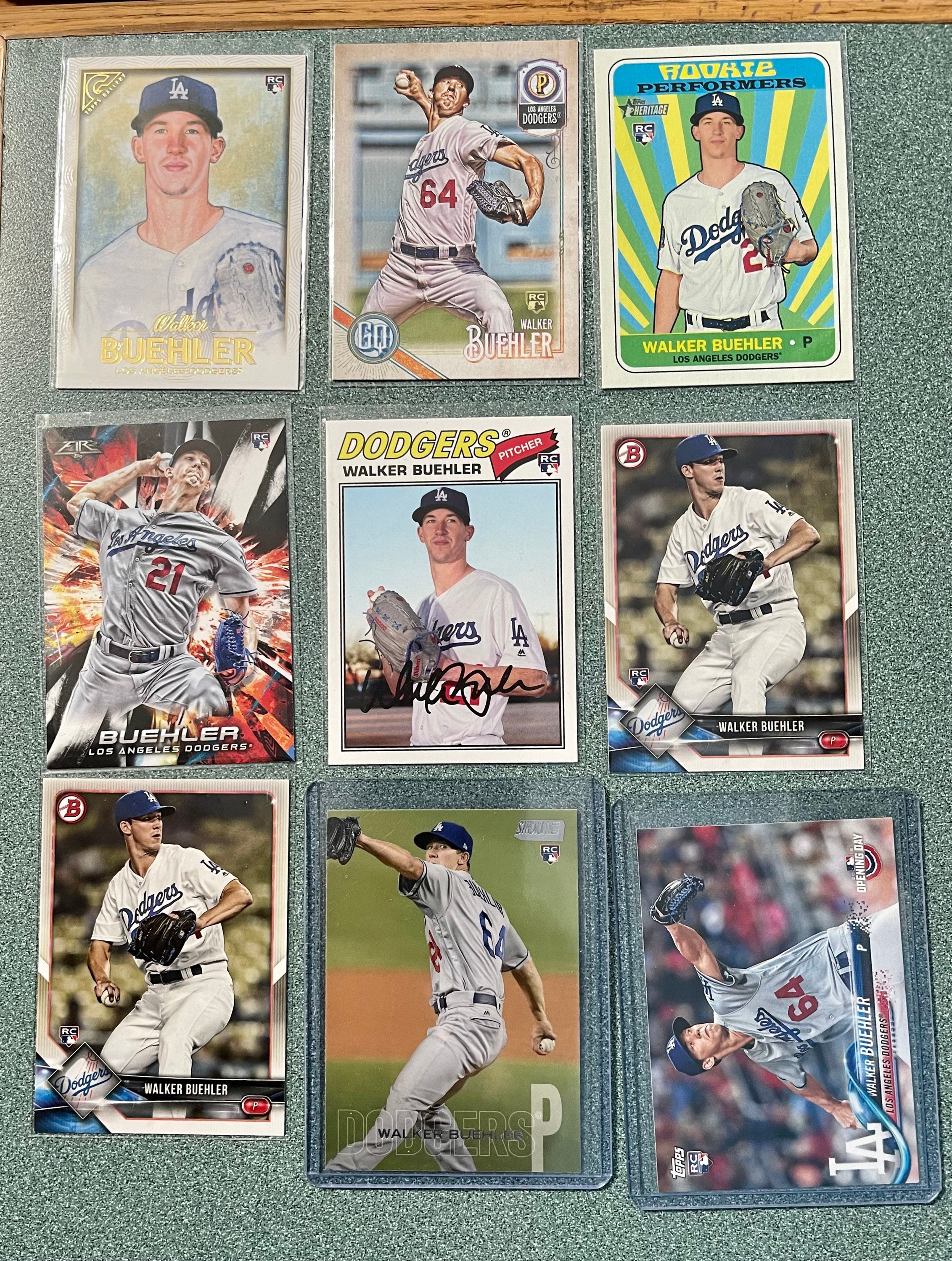 Walker Buehler Lot of 10 Baseball Cards