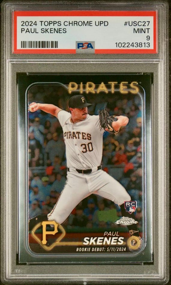 シングルカード Topps - PSA 10 Topps Chrome Update Paul Skenes PSA 10 PAUL SKENES AUTO 2024 TOPPS CHROME UPDATE AQUA