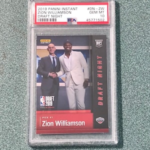 Panini Instant Zion Williamson Draft Night Rookie PSA 2019 10 Gem Mint