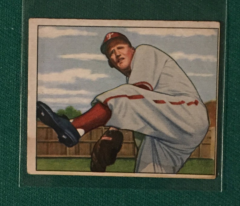 Phillies Legend 1950 Bowman Hank Borowy Phillies Card #177 Sweet!