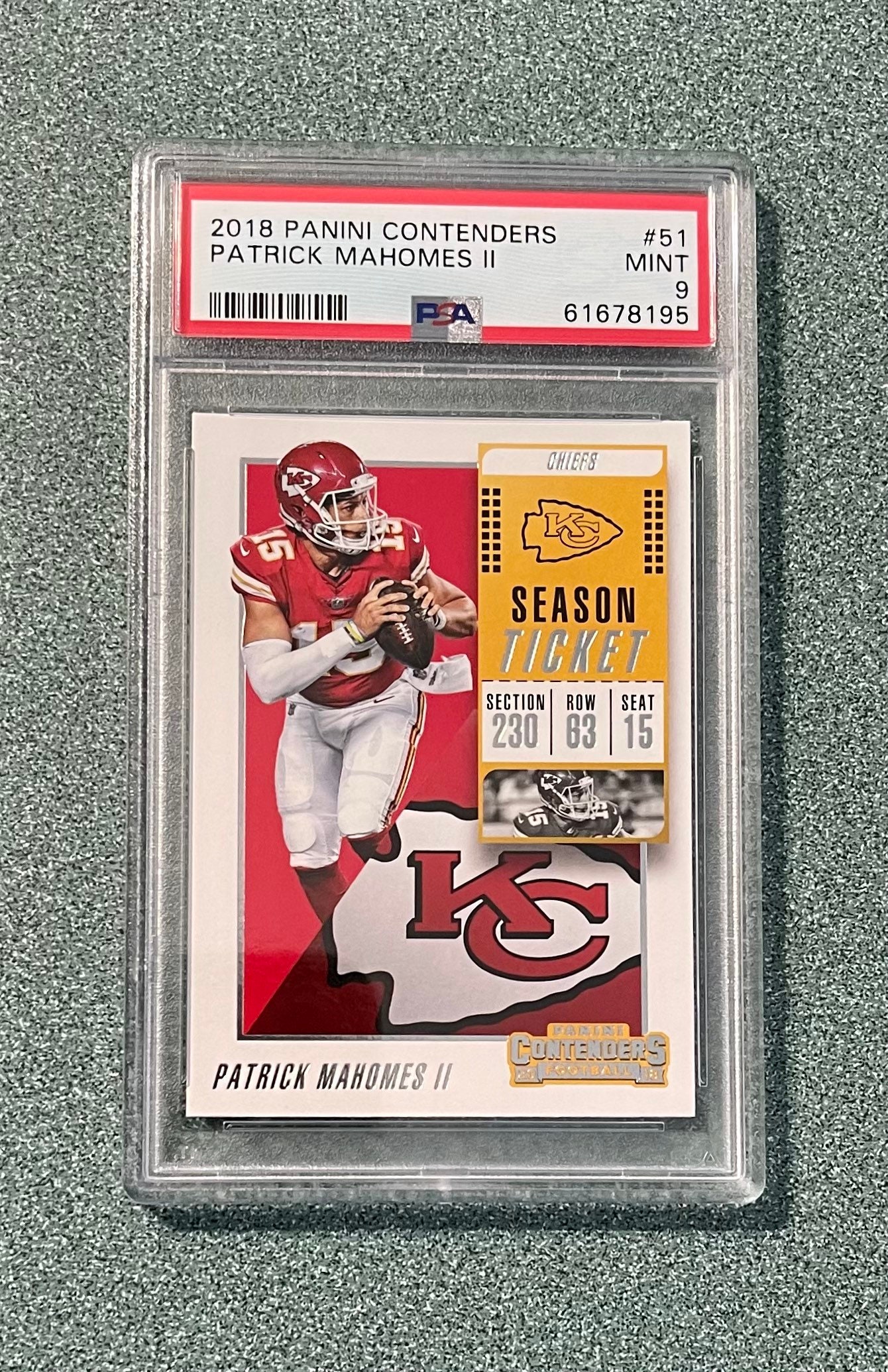 25枚限定 Panini パトリック・マホームズ PSA 8 25枚限定 Panini パトリック・マホームズ PSA 8