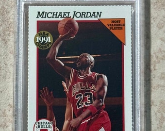 1991 Hoops Team Nights Sheets Perforated Michael Jordan HOF PSA 9 Mint