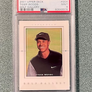 2001 Upper Deck Golf Gallery Tiger Woods #GG4 PSA 9 Mint Rookie RC