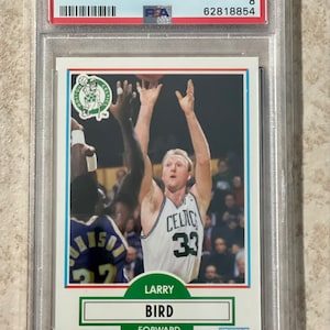 1990 Fleer Basketball #8 Larry Bird Boston Celtics HOF PSA 8