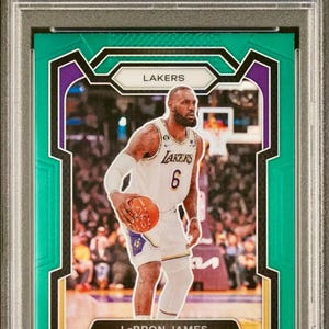 2023 PANINI PRIZM Green Prizm #63 Lebron James PSA 10 Gem Mint Los Angeles Lakers Cleveland Cavaliers Miami Heat