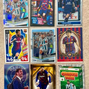 Lot de cartes LIONEL MESSI #1 Argentine (9) - Rouge ardent !!!