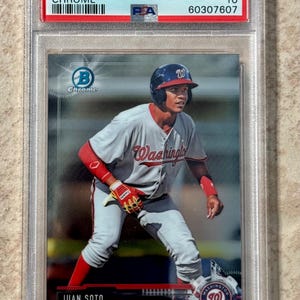2017 Bowman Chrom Juan Soto Draft RC Rookie Karte PSA 10 Gem Mint Washington Nationals