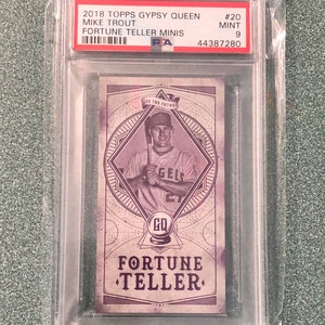Miniaturas de la adivina de la Reina Gitana 2018 de Topps, 20 Mike Trout, PSA 9 Mint