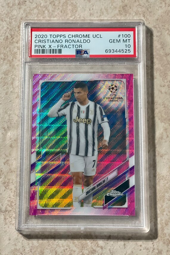 2020 Topps Chrome UCL Cristiano Ronaldo Pink X-fractor SP