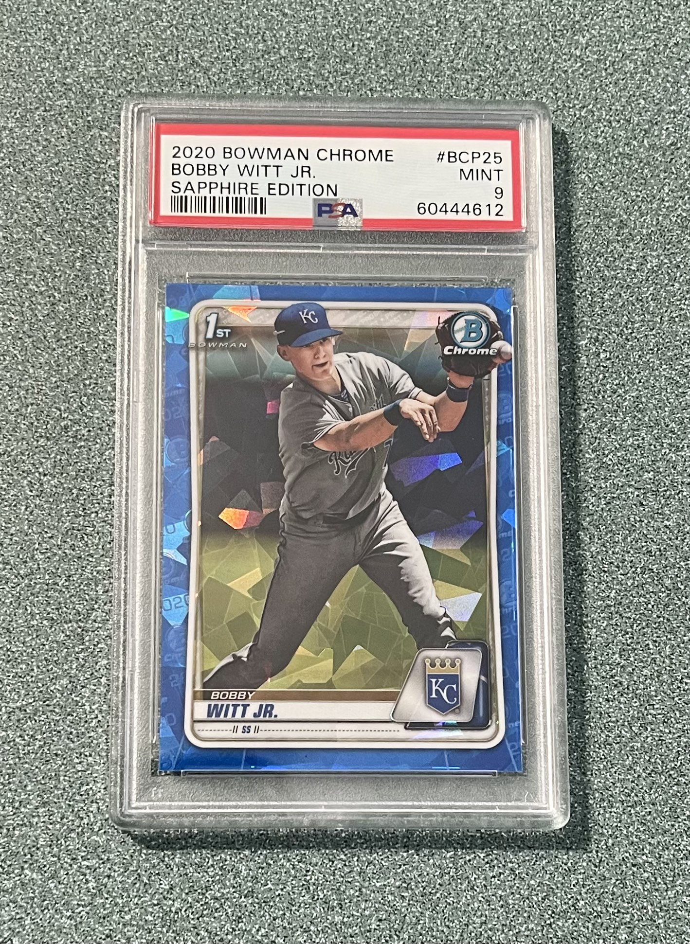 2020 Bowman Chrome SAPPHIRE BOBBY WITT JR. BCP25 PSA 10 GEM