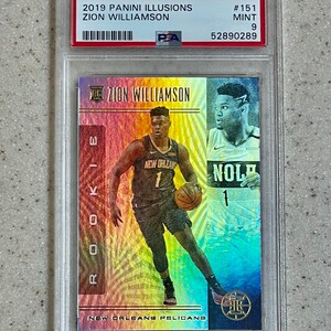 2019-20 Panini Illusions #151 Zion Williamson Pelikane RC Rookie PSA 9 Mint