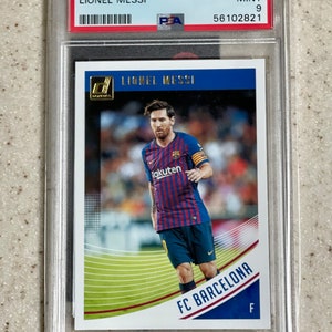 Lionel Messi 2018 Panini Donruss #1 Barcelona Argentina PSA 9 Mint