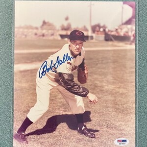 Bob Feller Certified Autographed 8 x 10 Picture with PSA Certificate of Authenticity