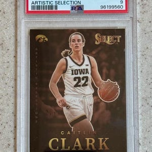Selezione artistica Panini Select 2023-24 Caitlin Clark RC Rookie PSA 9 MINT