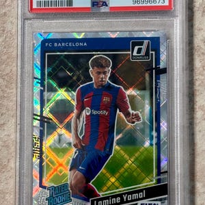 Lionel Messi & Lamine Yamal 2024 Leaf HYPE! Rookie Card | Barca Generations #175 Limited Edition