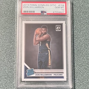 Classificato al 158° posto da Panini Donruss Optic Rookie 2019-20, Zion Williamson PSA 10 Gem Mint RC