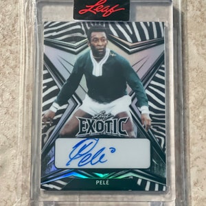 2022 Leaf Exotic Zebra SP Auto #/9 Pele Brazil Brasil Fútbol Legend - Rare