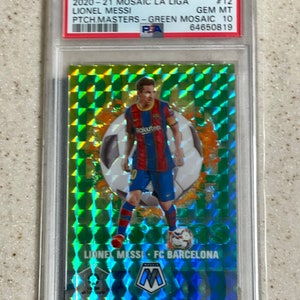 2020 Mosaic La Liga Matchmaster Grün Prizm #12 Lionel Messi PSA 10 Gem Mint