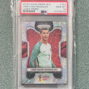 2018 Panini Prizm World Cup Lazer Prizm Cristiano Ronaldo #154 PSA 10 Gem Mint