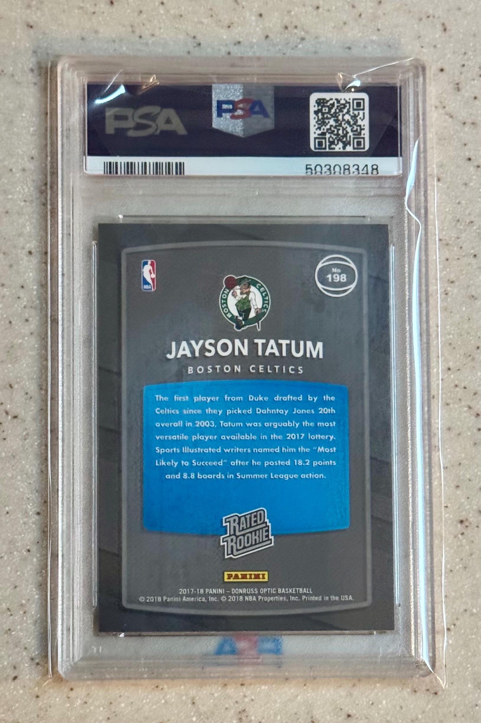 2017-18 Panini Donruss Optic Shock Jayson Tatum Rated Rookie #198