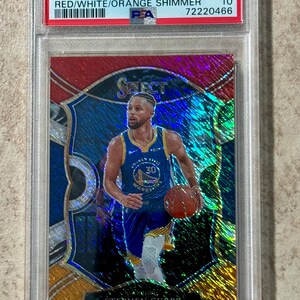 2020 Select Stephen Curry Rood Wit Oranje Shimmer Prizm #57 PSA 10 Gem Mint Golden State Warriors