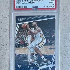 Carta Rookie Panini Chronicles Zion Williamson RC PSA 9 Mint #60 del 2019