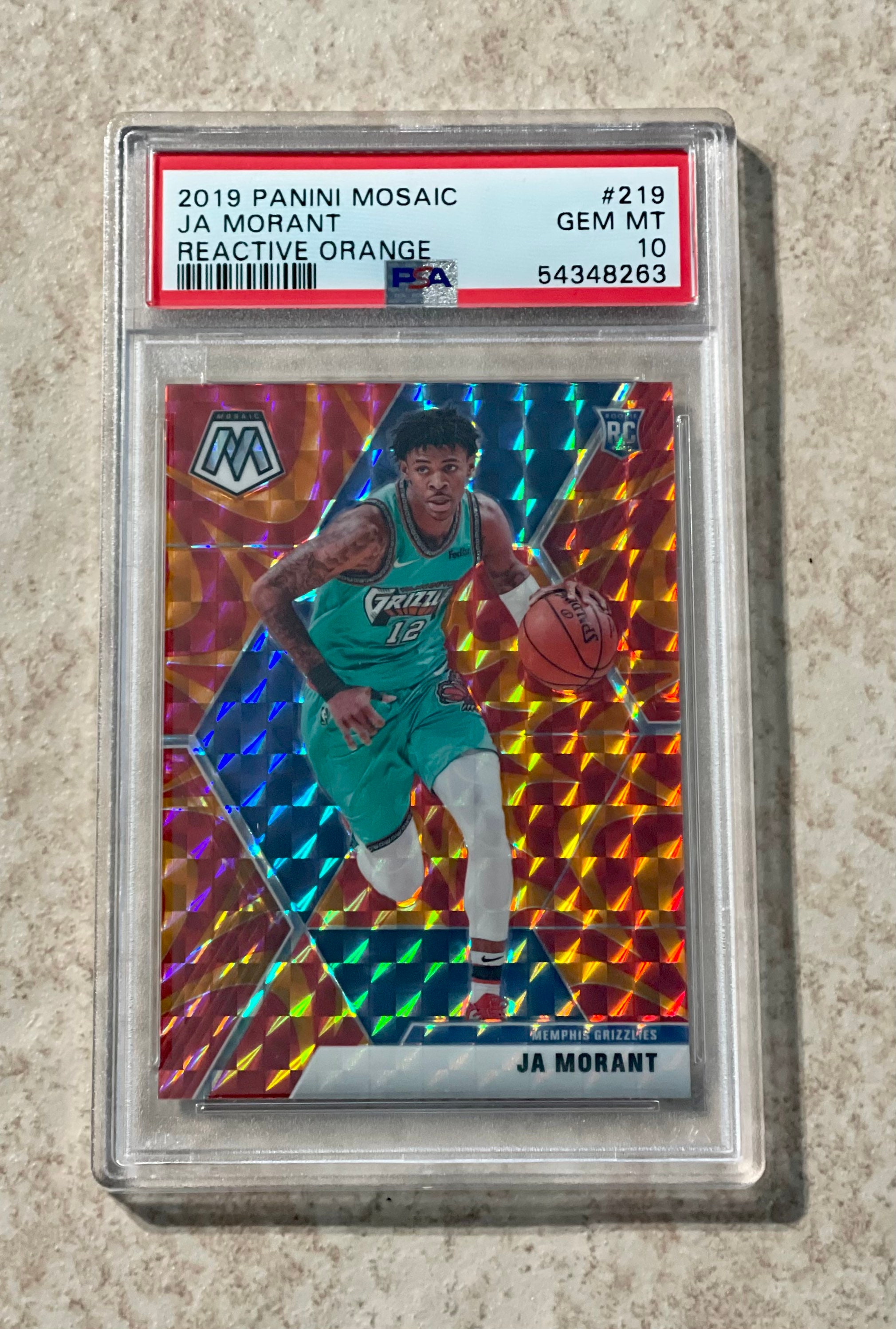 Ja Morant 2019-20 Panini Mosaic Rookie Card PSA 9 India Young Dolph