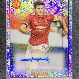 2021 Topps Merlin Chrome Harry Maguire Ice AUTO 80/150 Manchester United Certified Autographed Card
