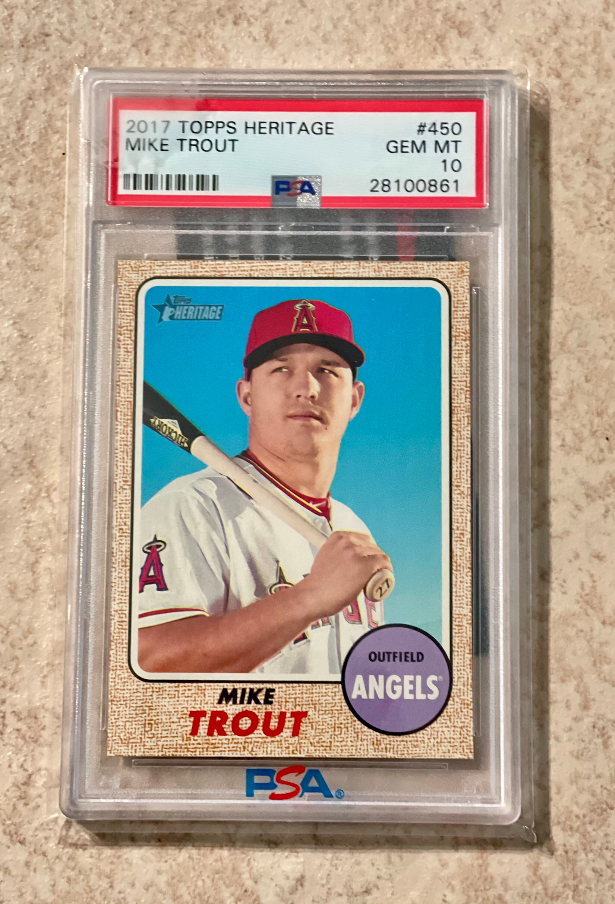 7/25】2017 Topps Now Purple Mike Trout マイク・トラウト 直筆