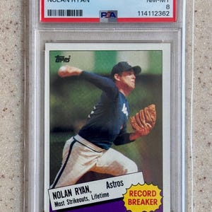 1985 Topps #7 Nolan Ryan PSA 8 Houston Astros