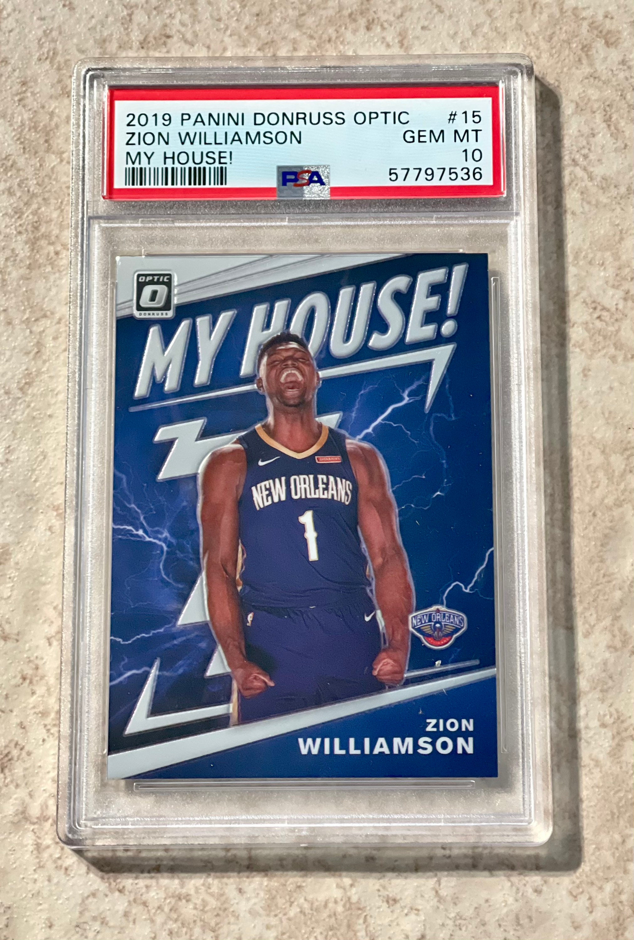 Panini Optic Zion williamson RC PSA 10