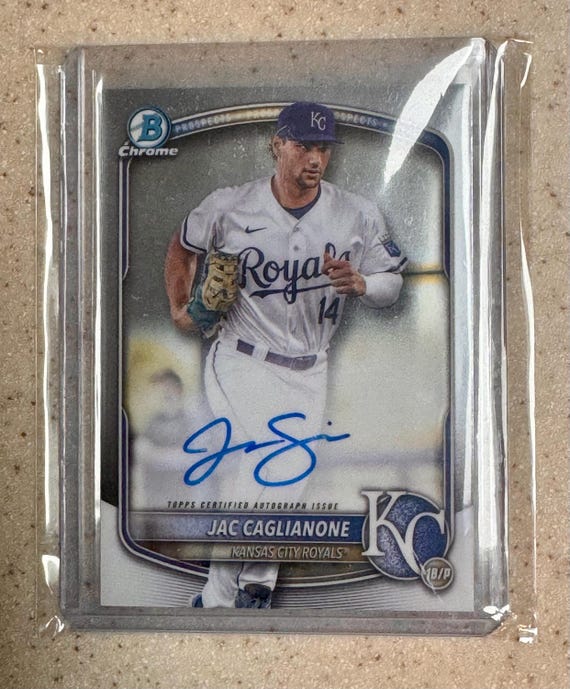 2025 Bowman Chrome Jac Caglianone Chrome Prospect Auto