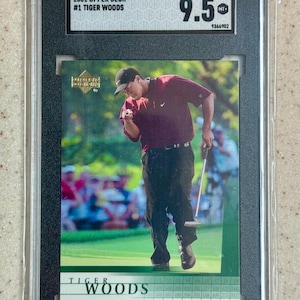 2001 Upper Deck Golf #1 Tiger Woods RC Rookie SGA Mint Plus
