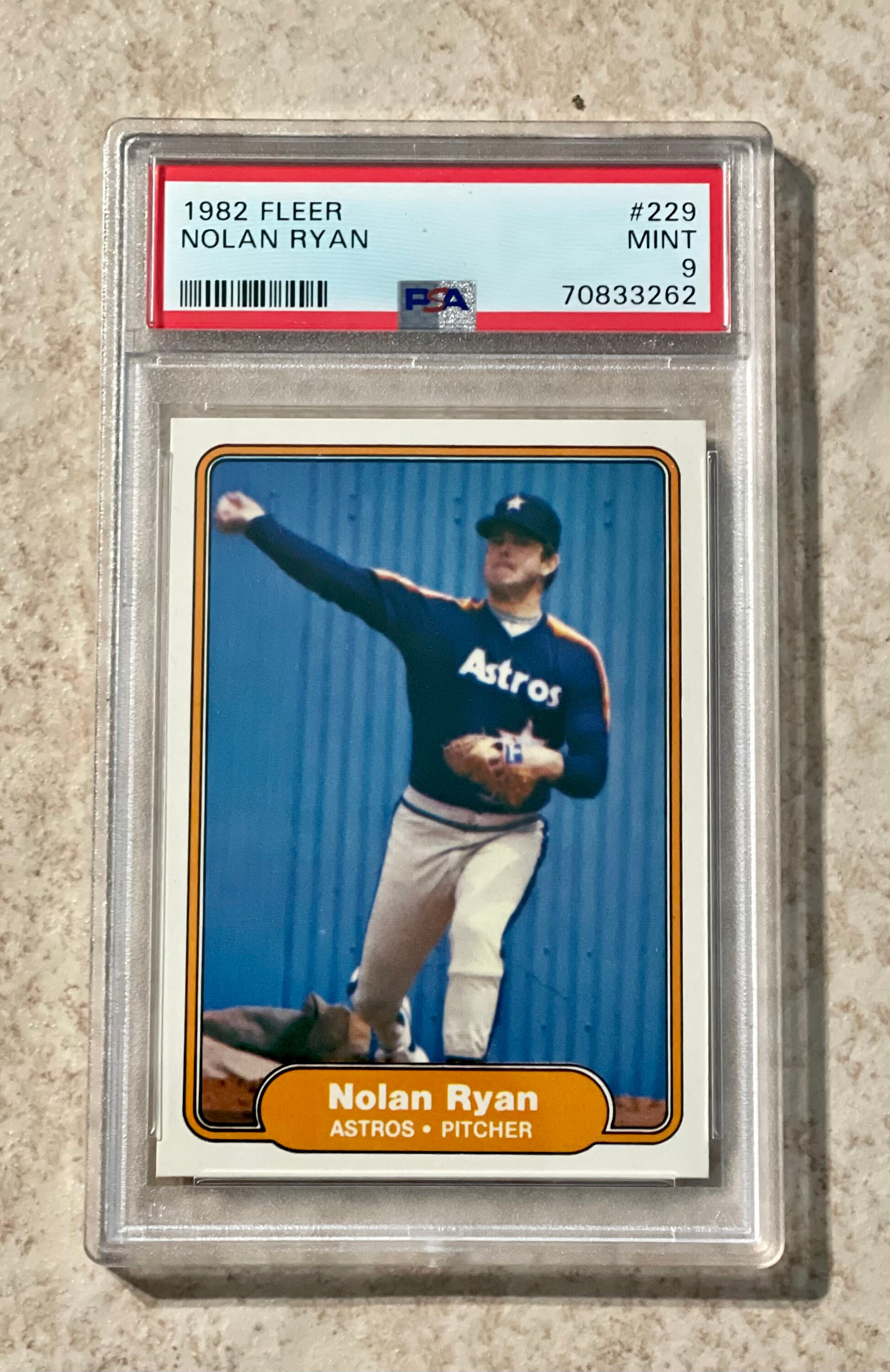 1989 Bowman Nolan Ryan Baseball Card #225 Rangers HOF Pitcher Graded PSA  MINT 9