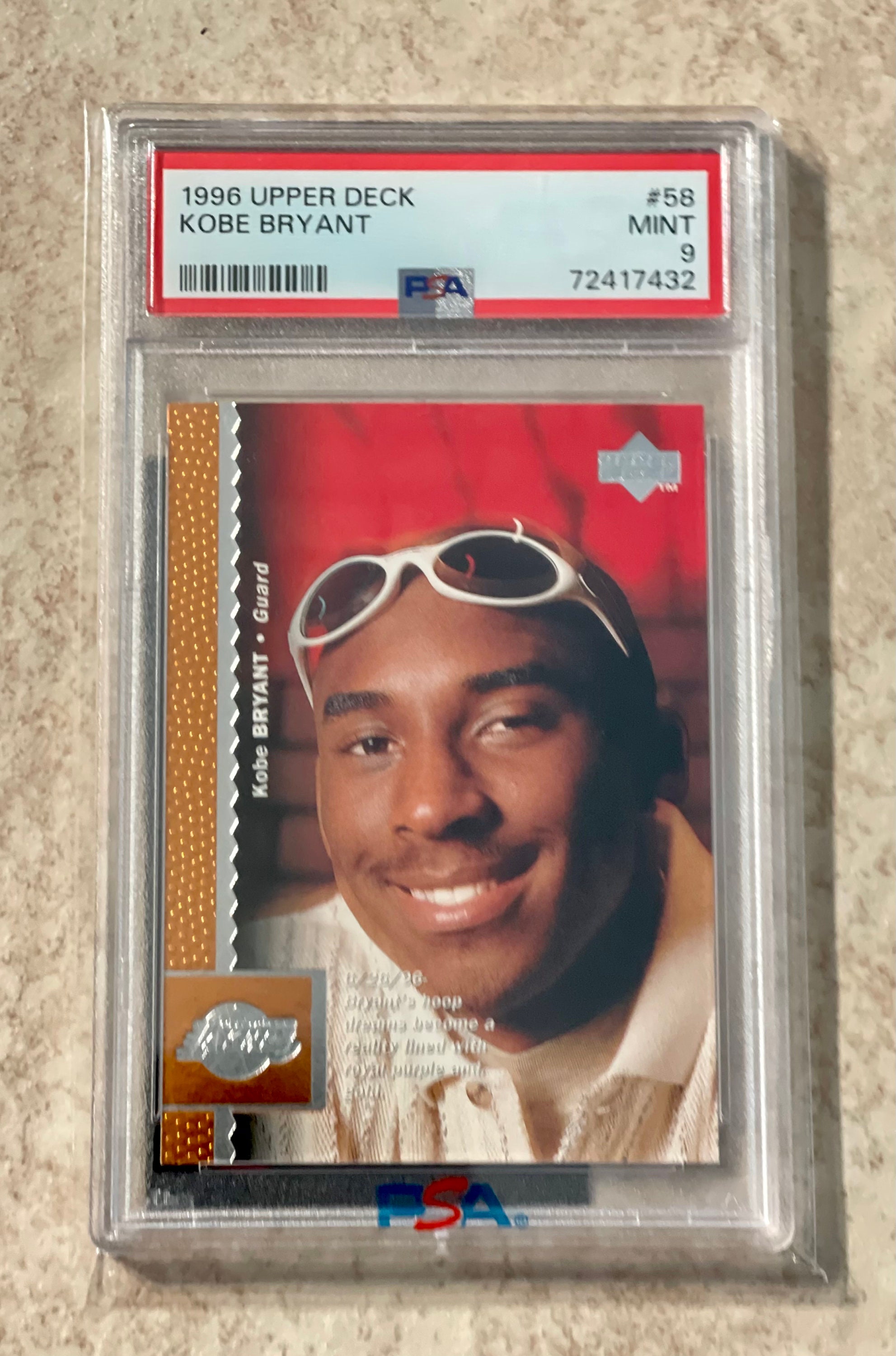 1996-97 Upper Deck #58 Kobe Bryant Los Angeles Lakers RC
