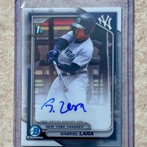 BOWMAN CHROME 2024 Gabriel Lara 1er espoir automobile des Yankees de New York