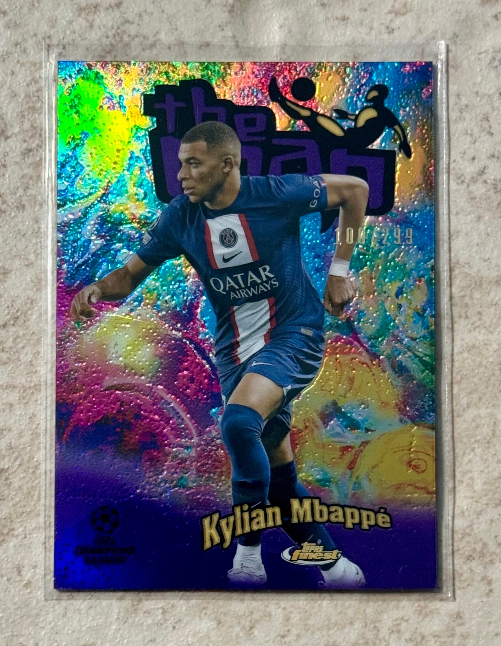 2022-23 Topps KYLIAN MBAPPE インサートTHE MAN 2022-23 Topps Finest Kylian Mbappe the Man Purple Case Hit