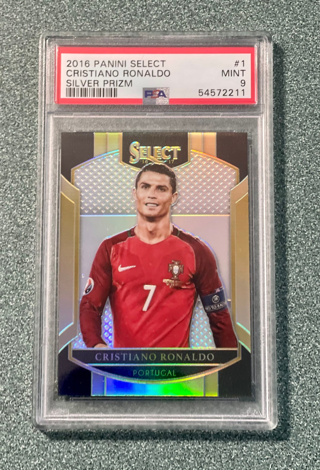 クリスティアーノ ロナウド Panini Prizm Silver PSA9 Panini Cristiano Ronaldo Grade 9 Sports Soccer Trading Cards