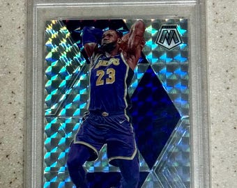 Lebron JAMES 2019 Panini Mosaic PSA 10 Will to Win Lakers - Etsy