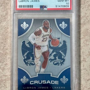 2019 Panini Chronicles #522 LeBron James PSA 10 Gem Mint Los Angeles Lakers Cleveland Cavaliers Miami Heat