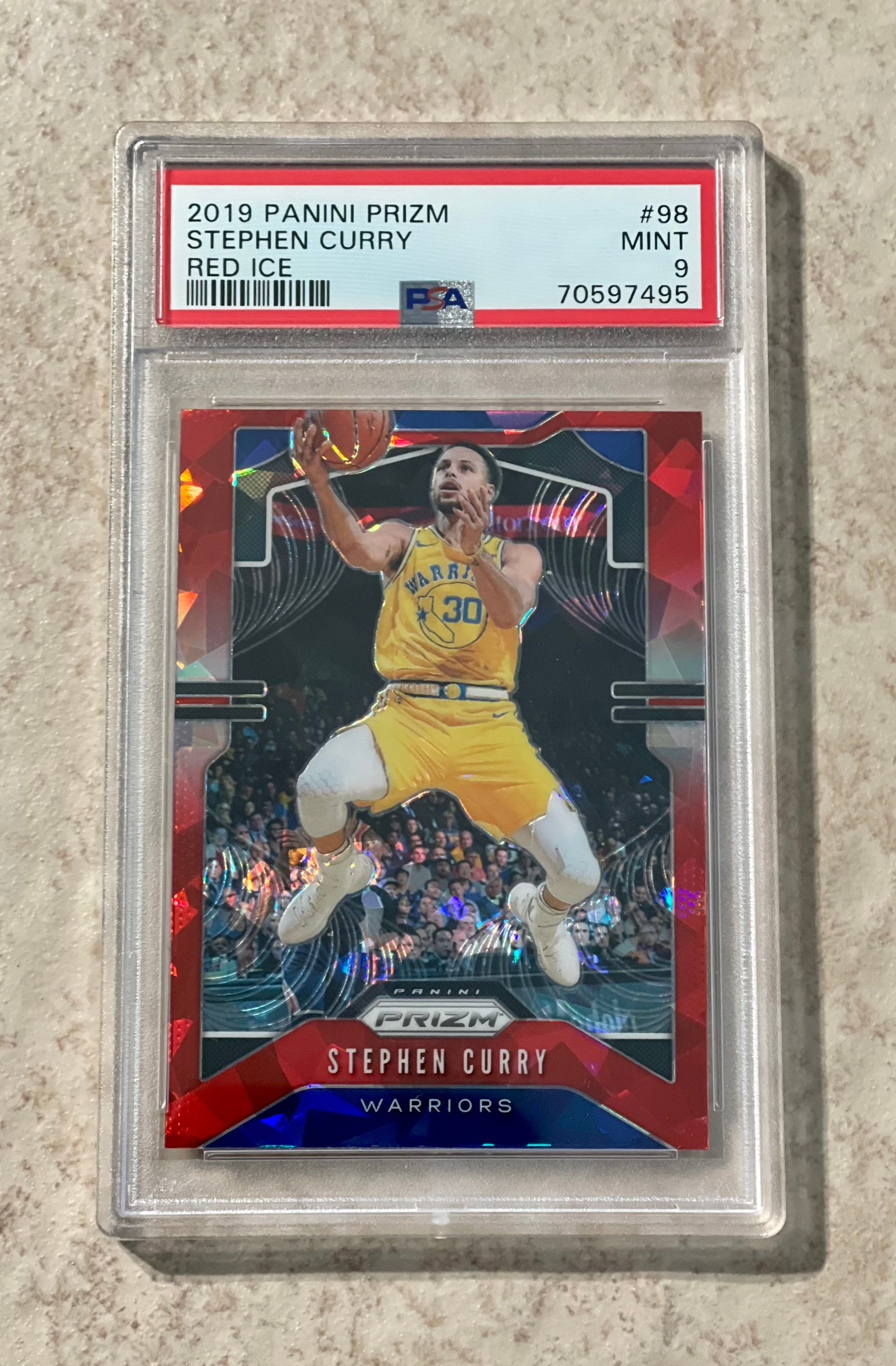 Stephen Curry 2019-20 NBA Hoops Premium Stock Card #59 Golden State  Warriors NBA