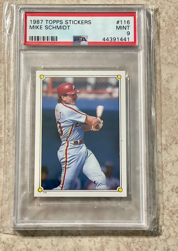 Mike Schmidt Sticker PSA 9 Mint - Best Ever at 3RD Base!